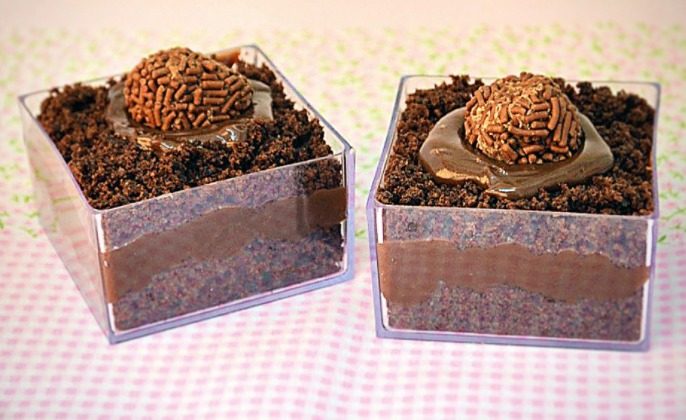 Bolo de Pote de Brigadeiro de Café