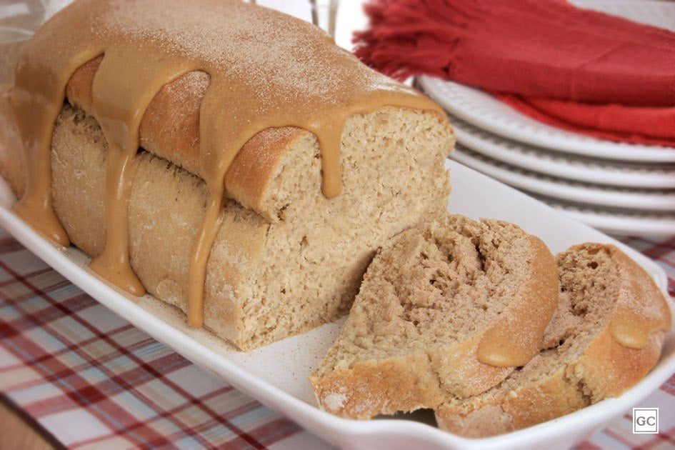 PÃO DE CHURROS COM DOCE DE LEITE