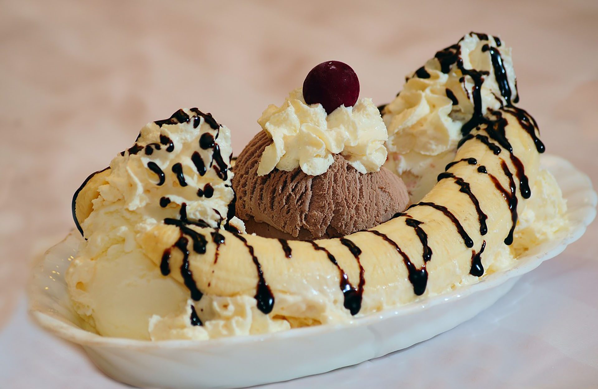 Sorvete banana split