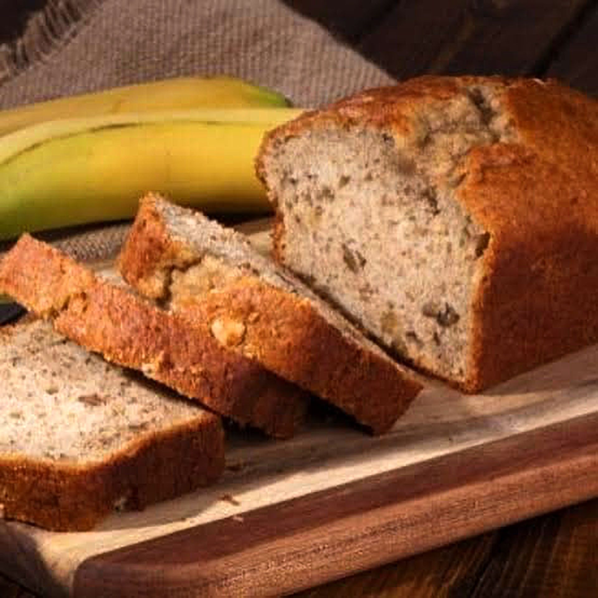 pão de banana prepara o cartão