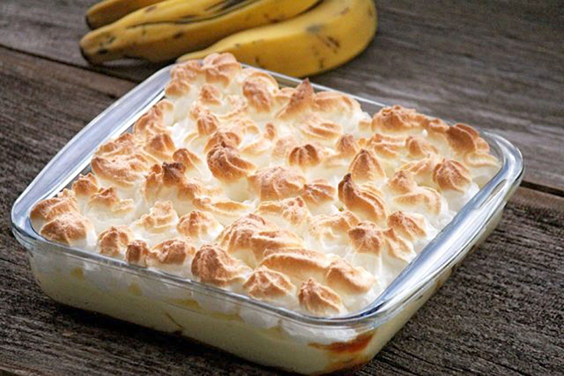 Sobremesa de Banana deliciosa prepara o cartão