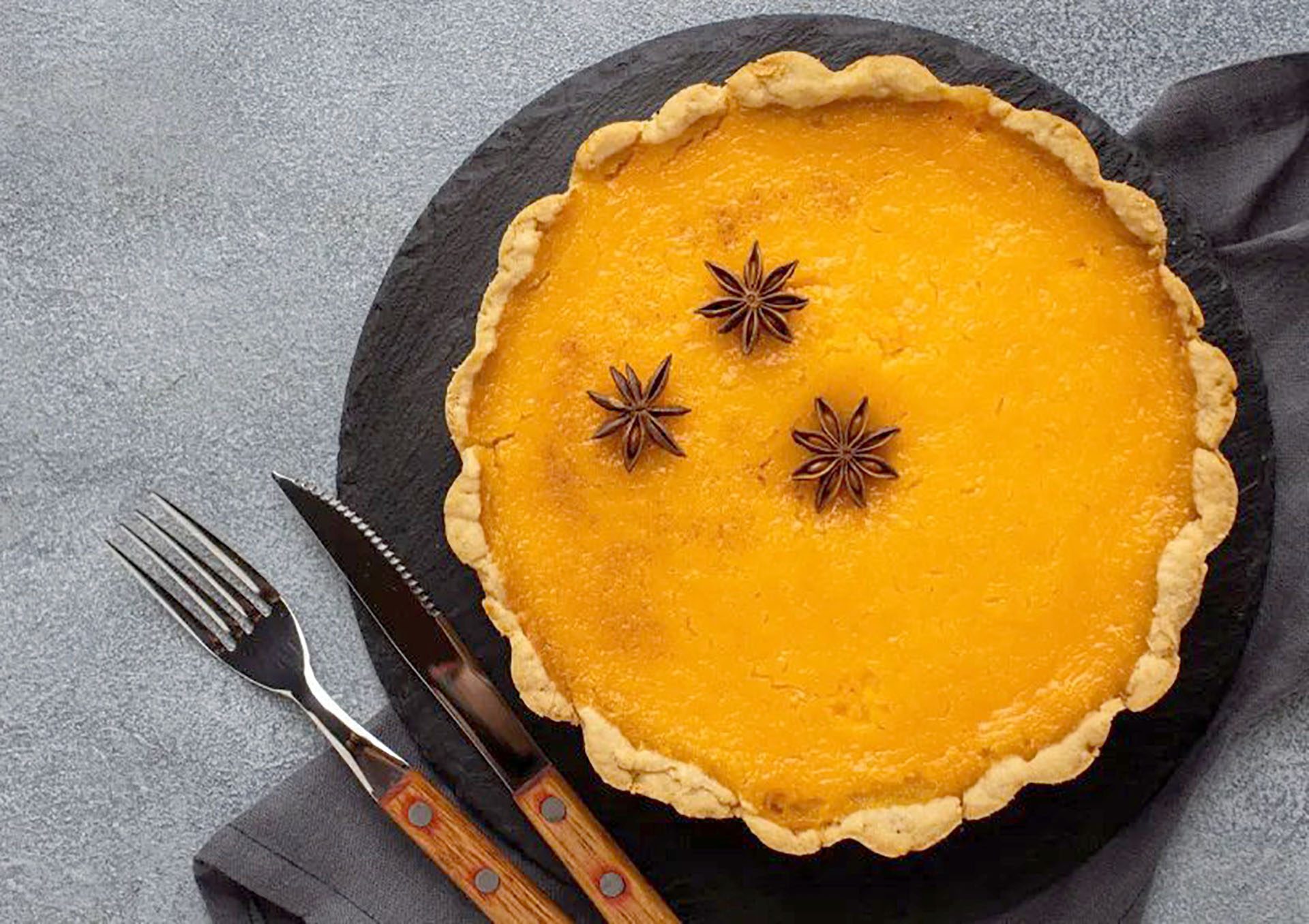 torta de mamão prepara o cartão